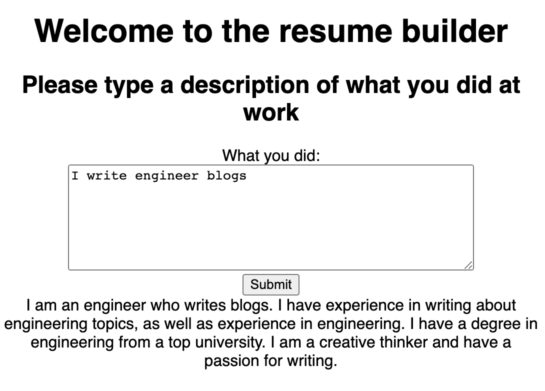 The Self-Writing Resume